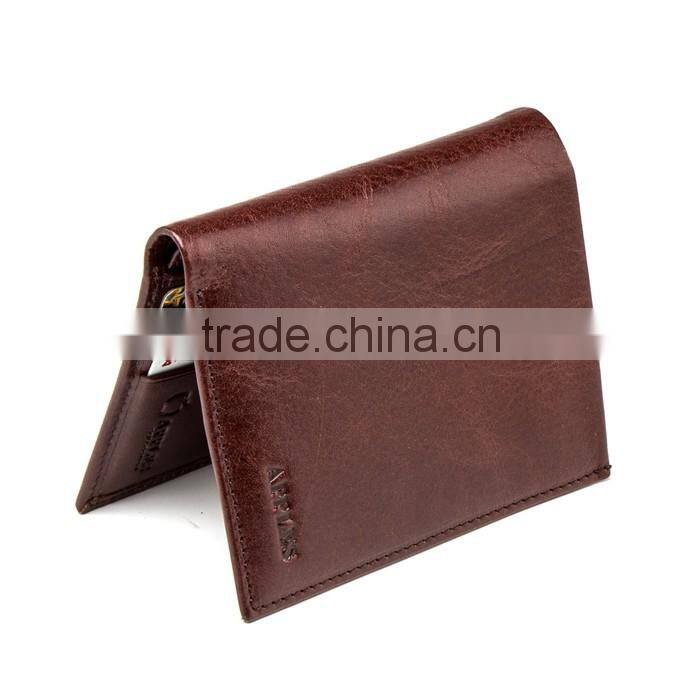 2016 Hot Selling Custom Print cheap mens hand made genuine leather wallets from india