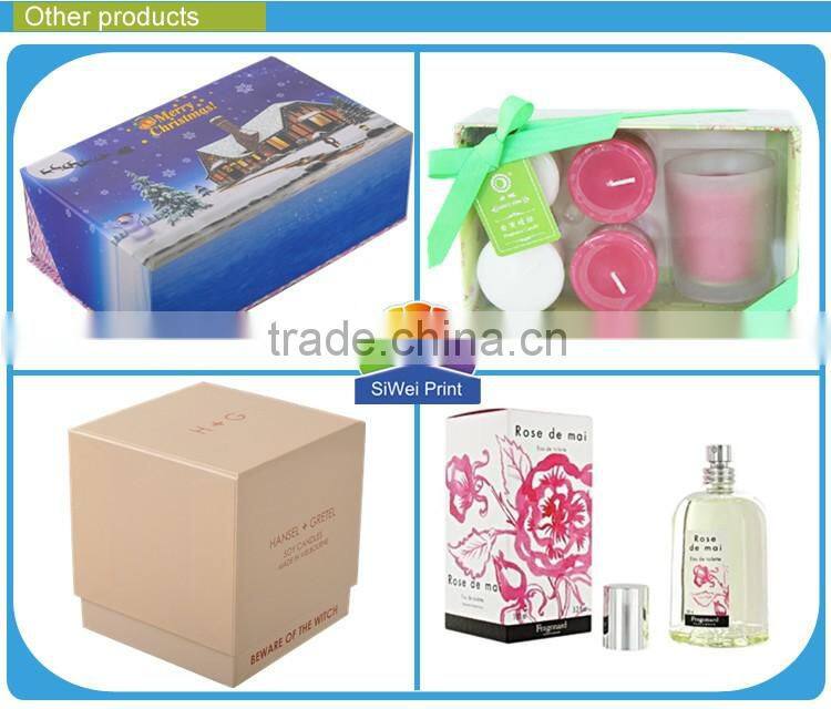 2016 logo printing and custom design candle box packaging,gift box packaging, paper box manufacturer