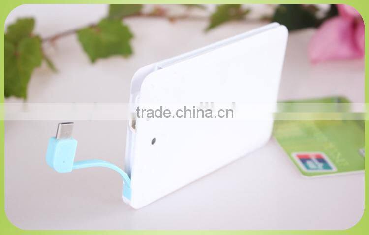 Slim 2600mah power bank battery powered led table lamps