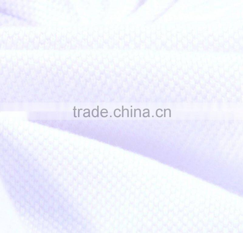 60% Cotton - 40% Polyester Beehive Pique Knitting fabric - White