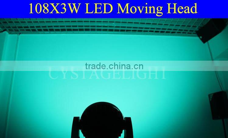 108X3W RGBW Zoom Moving Head Beam