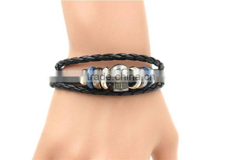 Fashionable Retro Style hot selling Leather bracelet