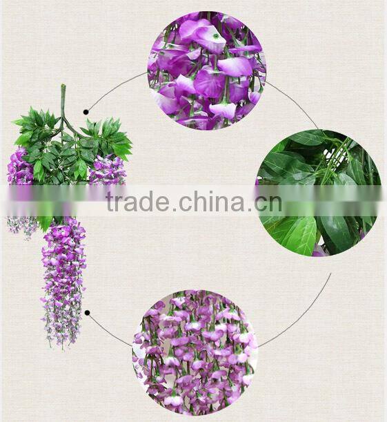 wedding decoration artificial fabric orchid flowers wisteria