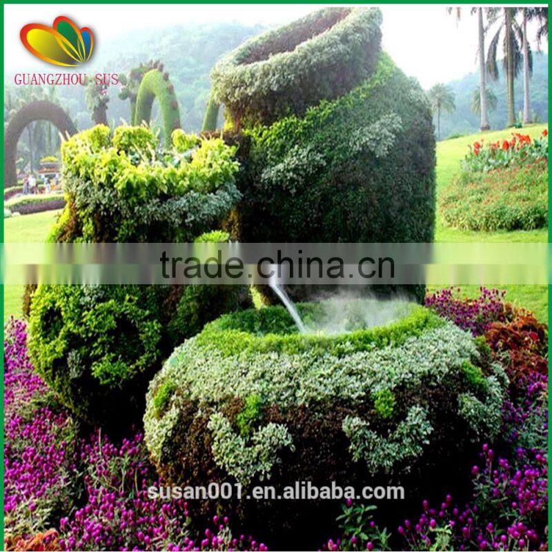 Customized artificial topiary plastic sculpture garden decor arificial plants topiary