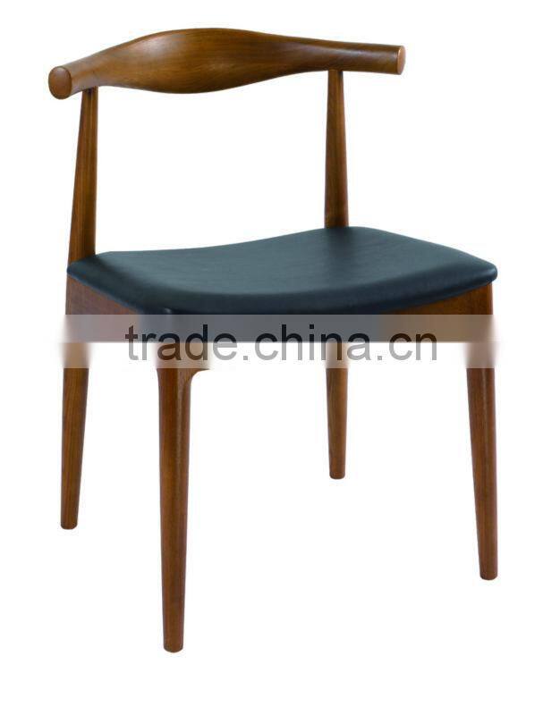 PU upholstered modern ash solid wood chair