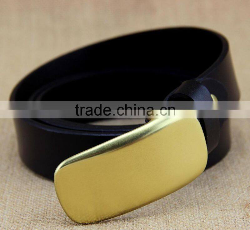 Square 4.1 cm solid brass plate bukle brass material plaque buckle brass plain buckle