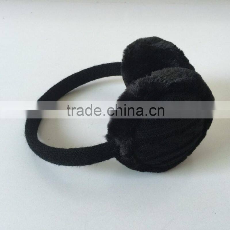 New Arrival unisex geometric pattern earmuffs for Autumn Winter Adjustable knitting Earmuffs