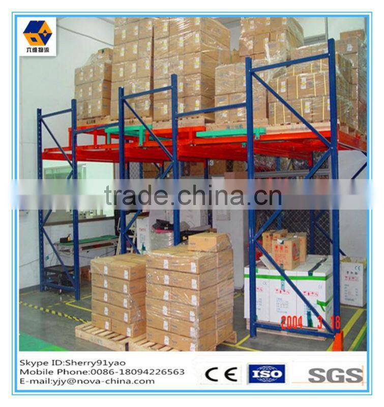 Warehouse racking for Push Back Racking System
