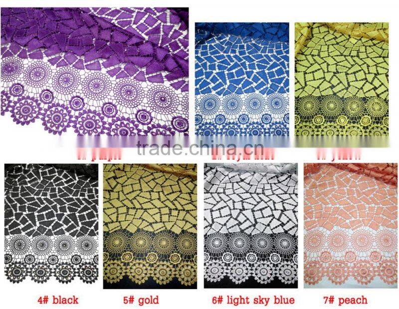 New Arrival/tw087/yellow /nigeria Guipure Lace/water Soluble Lace/cotton Guipure Lace Fabric For Wedding/party