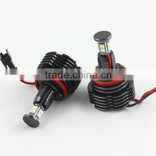 No error canbus led headlight 80w 8leds h8 led angel eyes for bmw e60