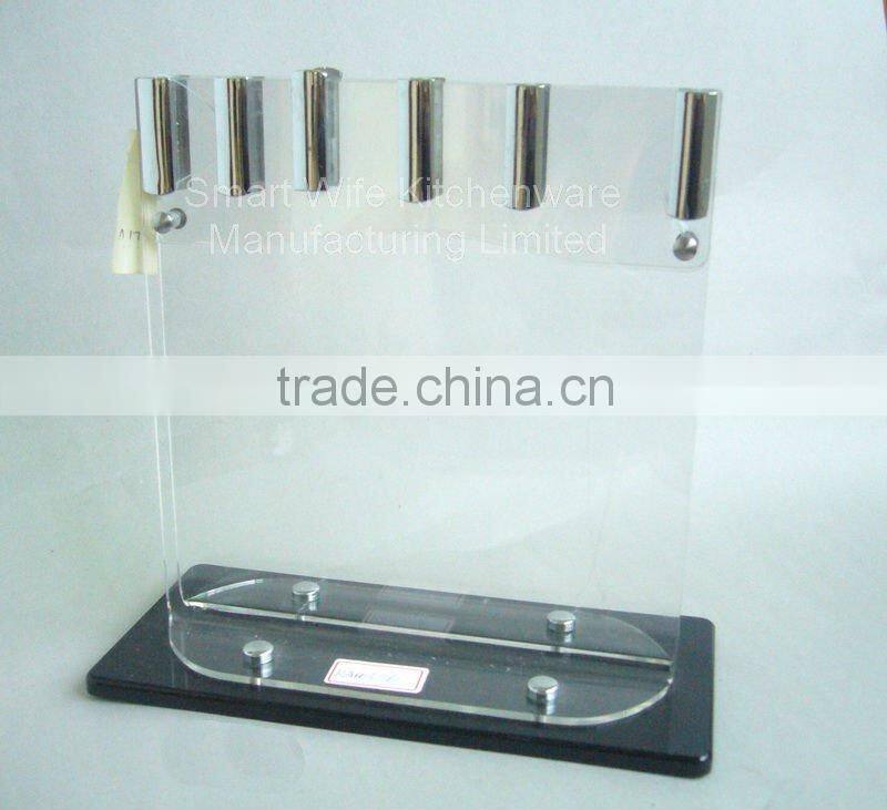 Eco-friendly acrylic ceramic knife block for ceramic knife sets