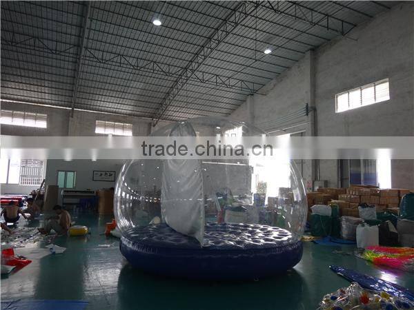 Beautiful inflatable snow globe Chirstmas bubble ball with customized picture background