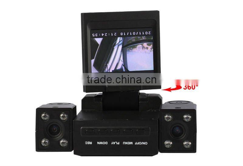 Car Camera Recorder Dual Cameras 360 Degree Rotation F71