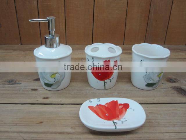 Ceramic Kitchen Serving Dish Tray with Wood Frame