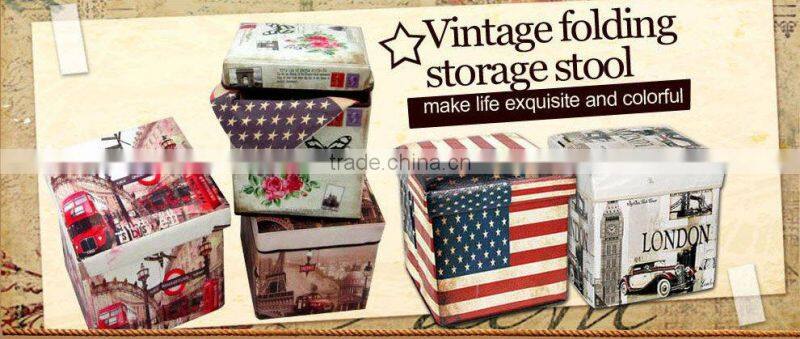 New Style Vintage Cheap Storage Stool Seating Box