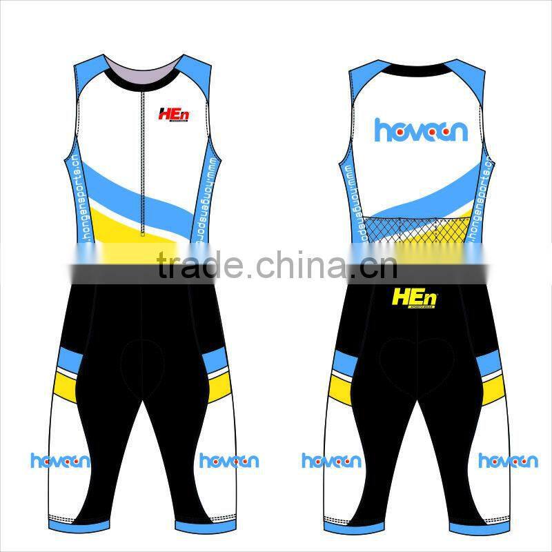 Professional custom design sublimation triathlon cycling wear with lycra