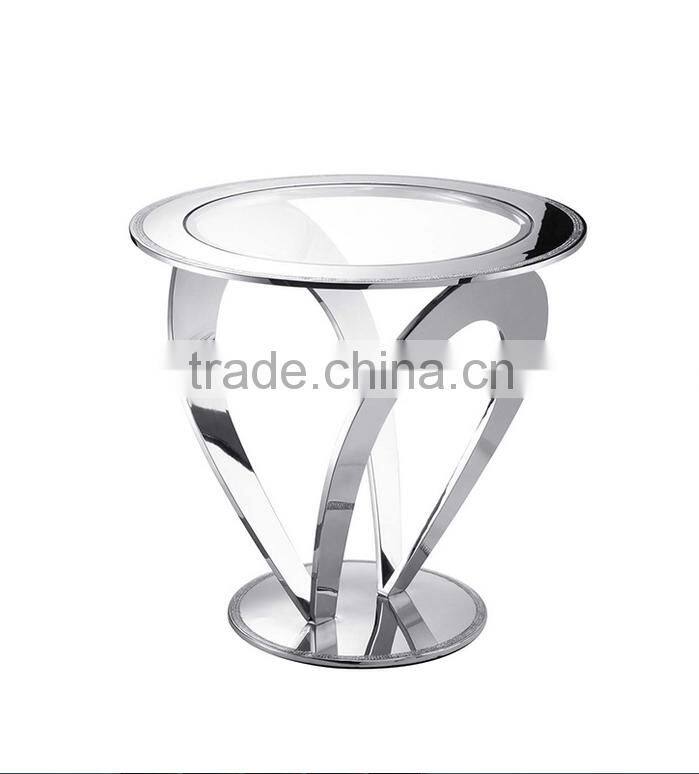 glass top stainless steel chair footstool