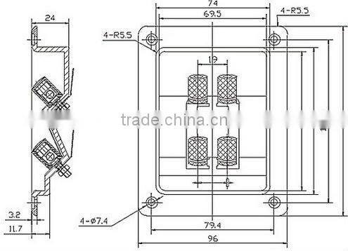 Audio terminal plate