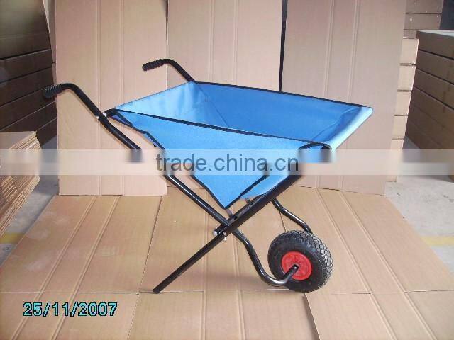 Green color folding trolley cart
