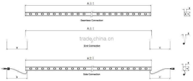 Singapore, IP40 Aluminum Linear Rigid LED Light Bar, 0.3M, 0.5M, 0.6M, 1.0M, 1.2M, DC12/24V Aluminum Linear LED Bar