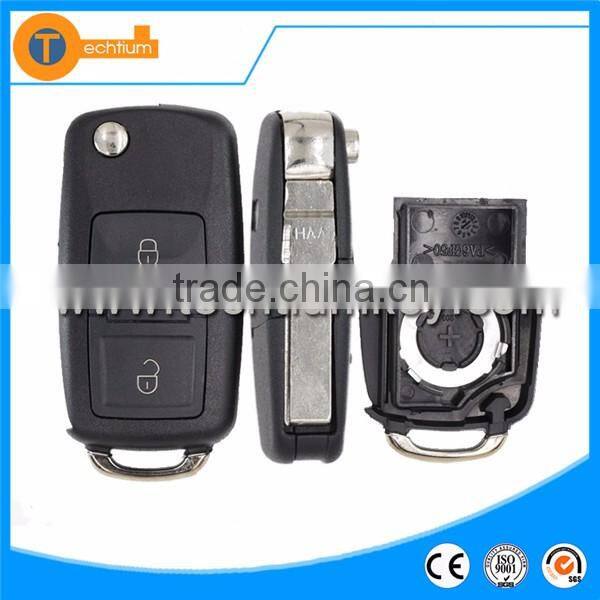 2 button flip Complete key replacement for VW Passat car remote key cover
