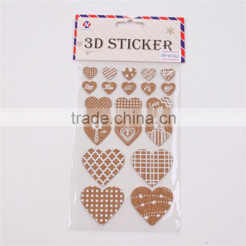 1mm thickness soft cork sticker