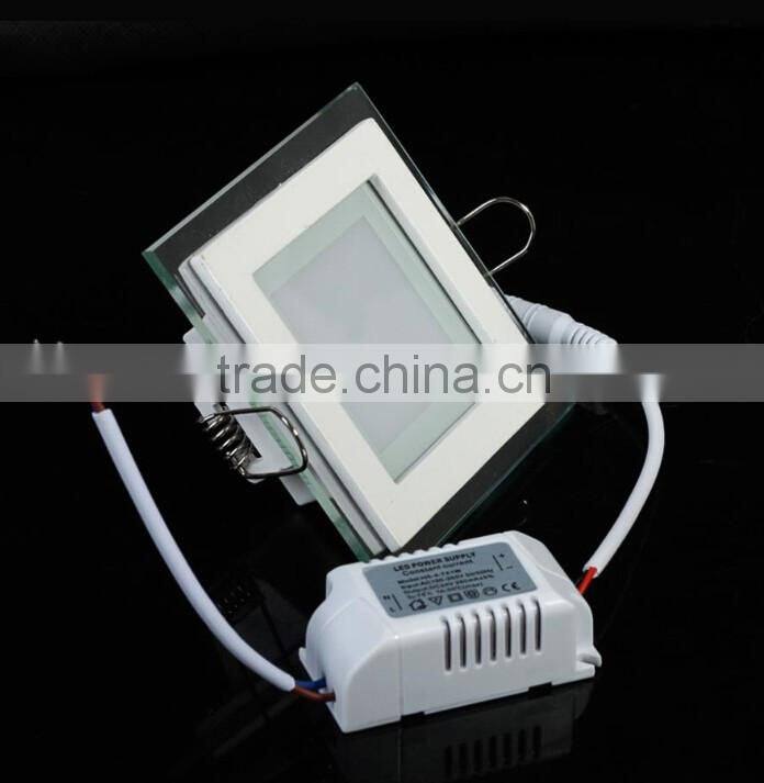 AC85-265V LED Panel Downlight 18W Square Glass Panel Lights