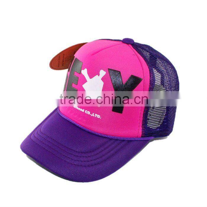 fashion design OEM printed logo sport cap cycling mesh hat trucker cap