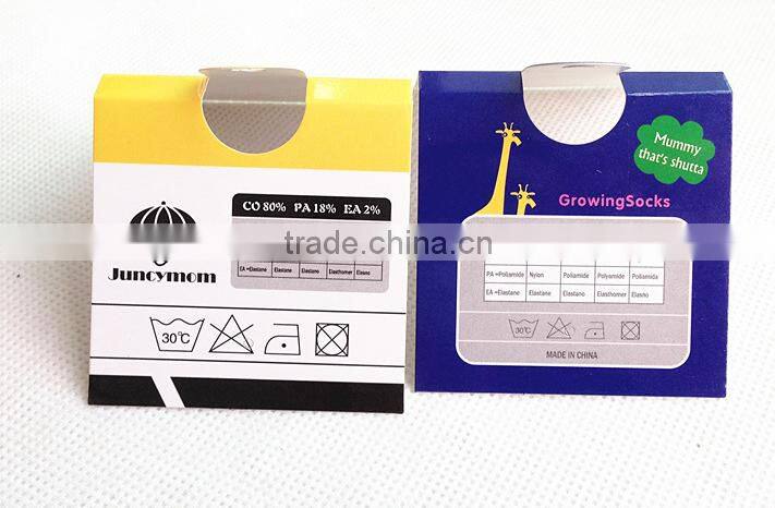 Customerized hangtag paper tag printing sock header card
