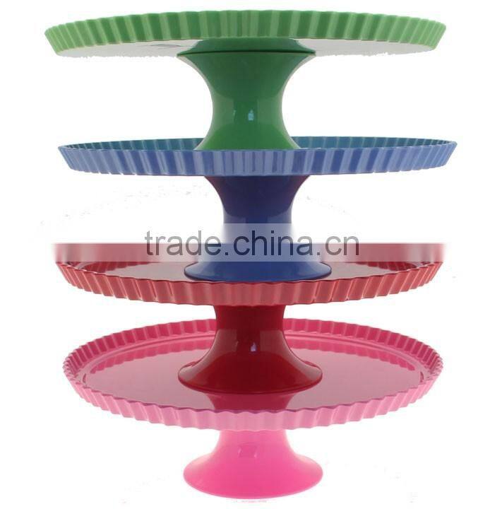 Fruit Plate Stand 1 Tier Melamine Dessert Cake Display Plate Stand