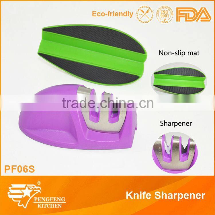 Round shaped PP and Rubber knife sharpener
