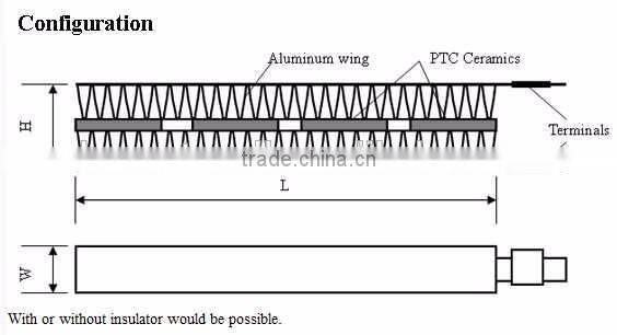 Aluminum Wing PTC Thermal Heating Element