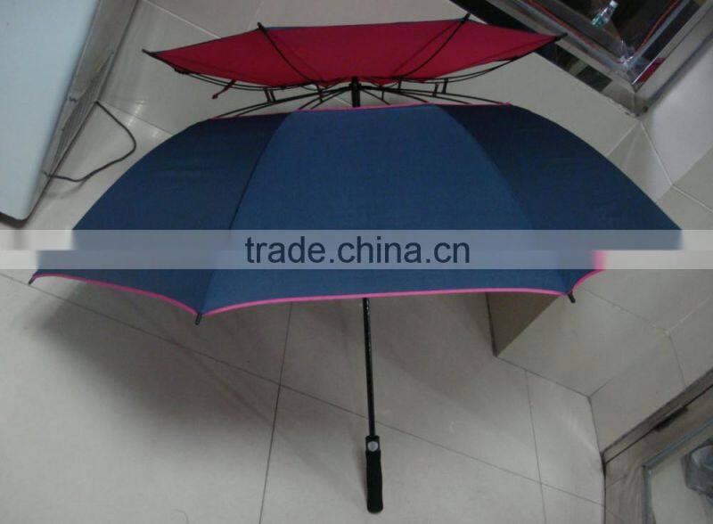 2016 big golf size double canopy reversible windbreaker umbrella