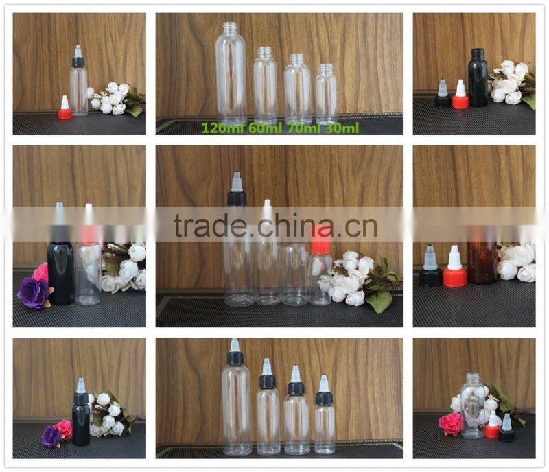 5ml essential oil thin bottle with clear pet plastic dropper bottle PET396R