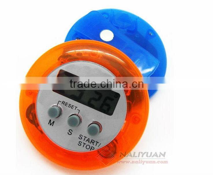 Hot sales colorful digital round shape kitchen timer for promotion