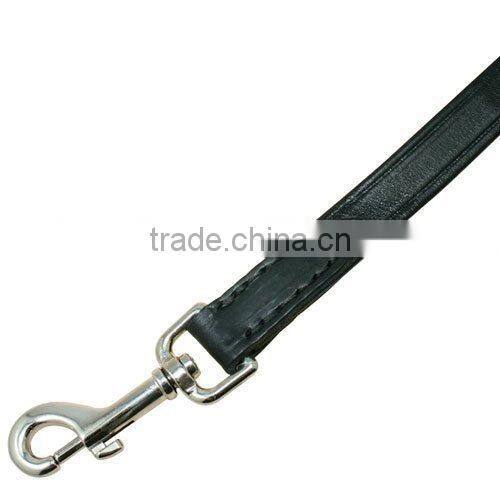 custom print logo dog leash with leather material