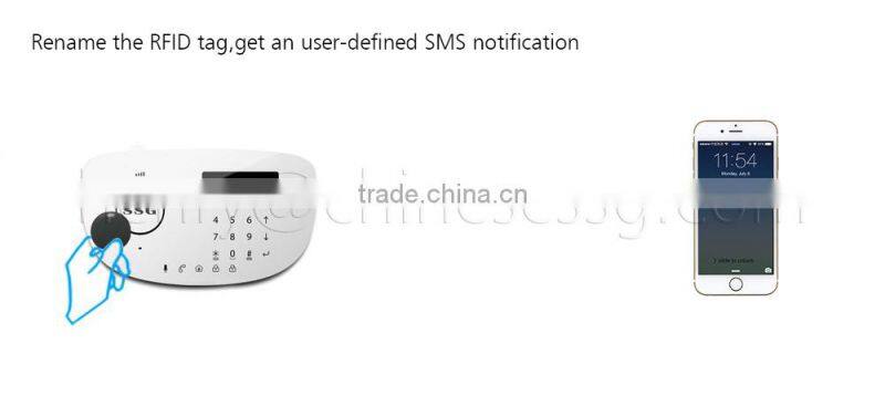 Multi-language Dual Network PSTN GSM DIY burglar alarm systems with LCD dislay Touch Keypad and free APP operated