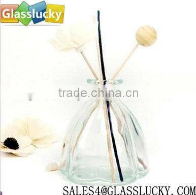 100ml colorful reed glass diffuser bottles with flower bottom