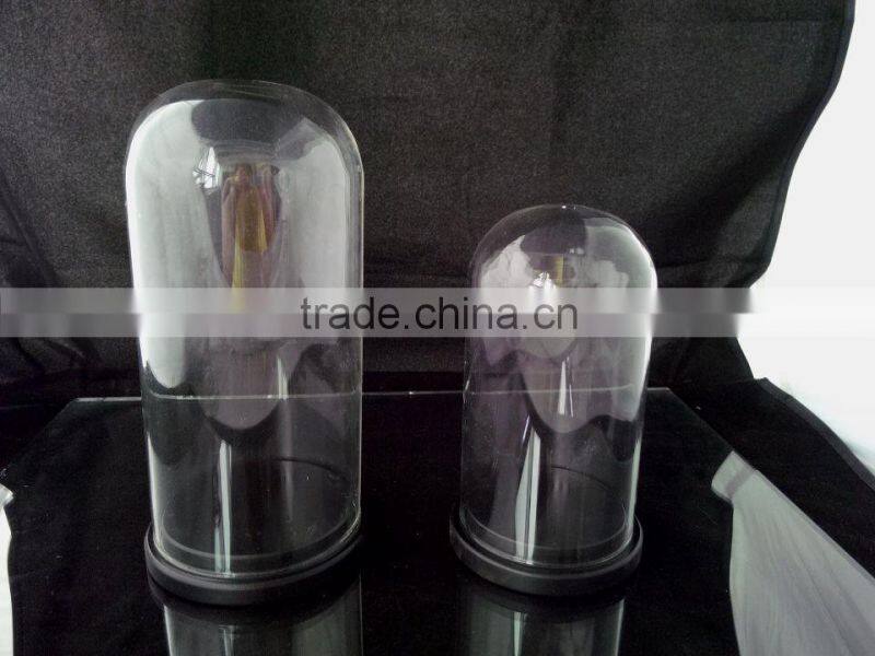 Wholesale glass domes with base as glass dome cover to protect the items