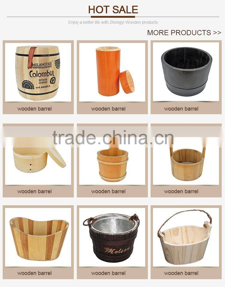 Newly designed china factory lovely wooden barrel bathtub