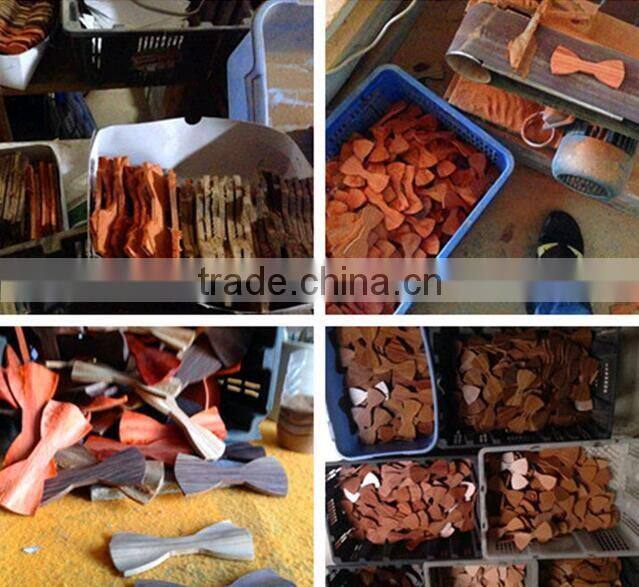 2016 Novelty Solid Good Quality Wood Bow Tie For Men Classic Wood Bowties Neckwear 3D Handmade Butterfly Wood Tie Factory