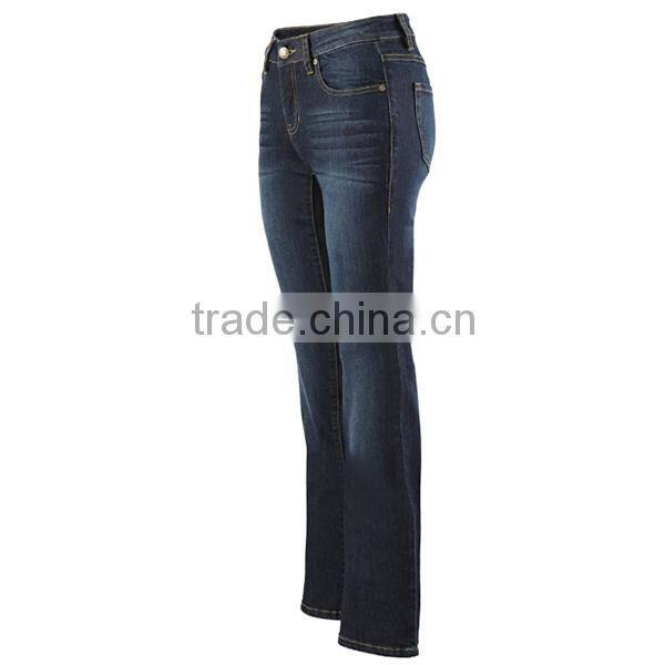 custom jeans pants fashion dark blue ladies low waist jeans