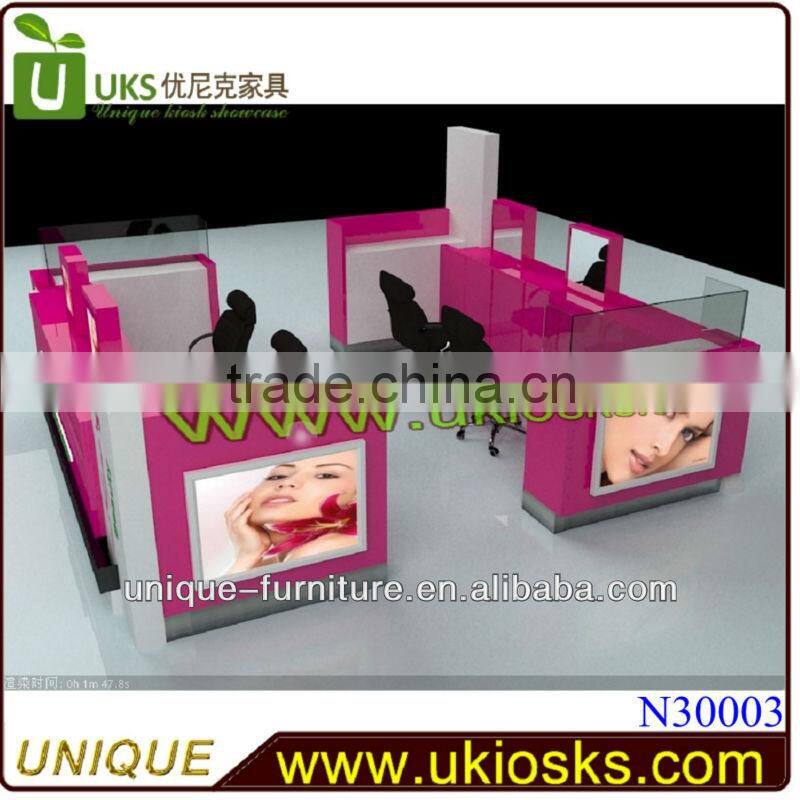 Custom made Fashion hydra facial kiosk used in mall or shop