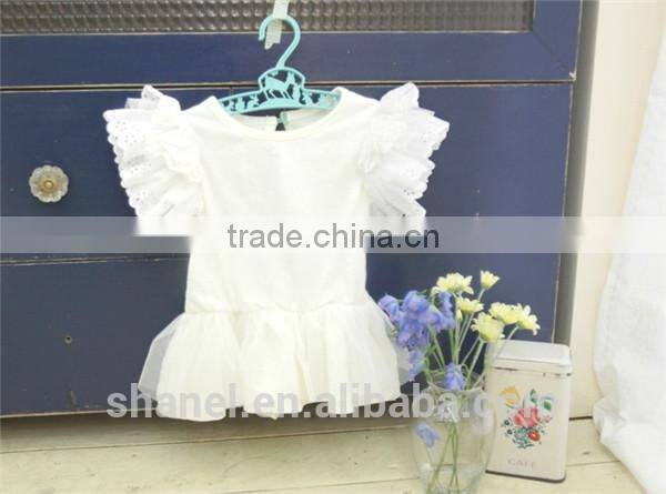 OEM childrens t shirts with flare sleeve cuff