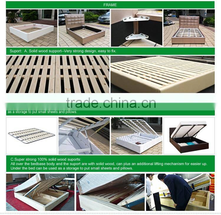 Hot selling small size bedbase for hotel/ very small CBM bedbase/KD bed base/cheap simple bed base