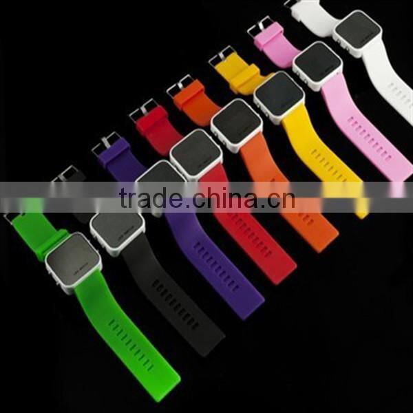 2015 wholesale colorful silicone led watches with factory price