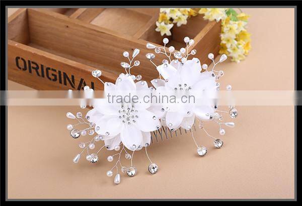 MYLOVE Women Flower Crystal Rhinestone Pearls bridal Hair Comb Clip Wedding Bridal MLF130