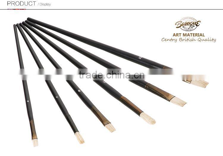 Order Professional Natural Bristle Artist Piantbrush Stencil Brush Oil Paint Brush Art Set For Acrylic And Oil Artistic Painting