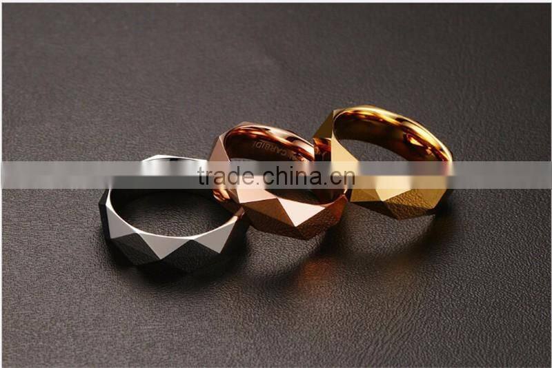 6 mm rhombus band tungsten ring