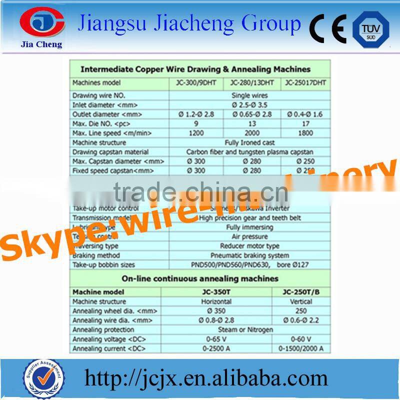 hot selling copper wire drawing and annealing machine